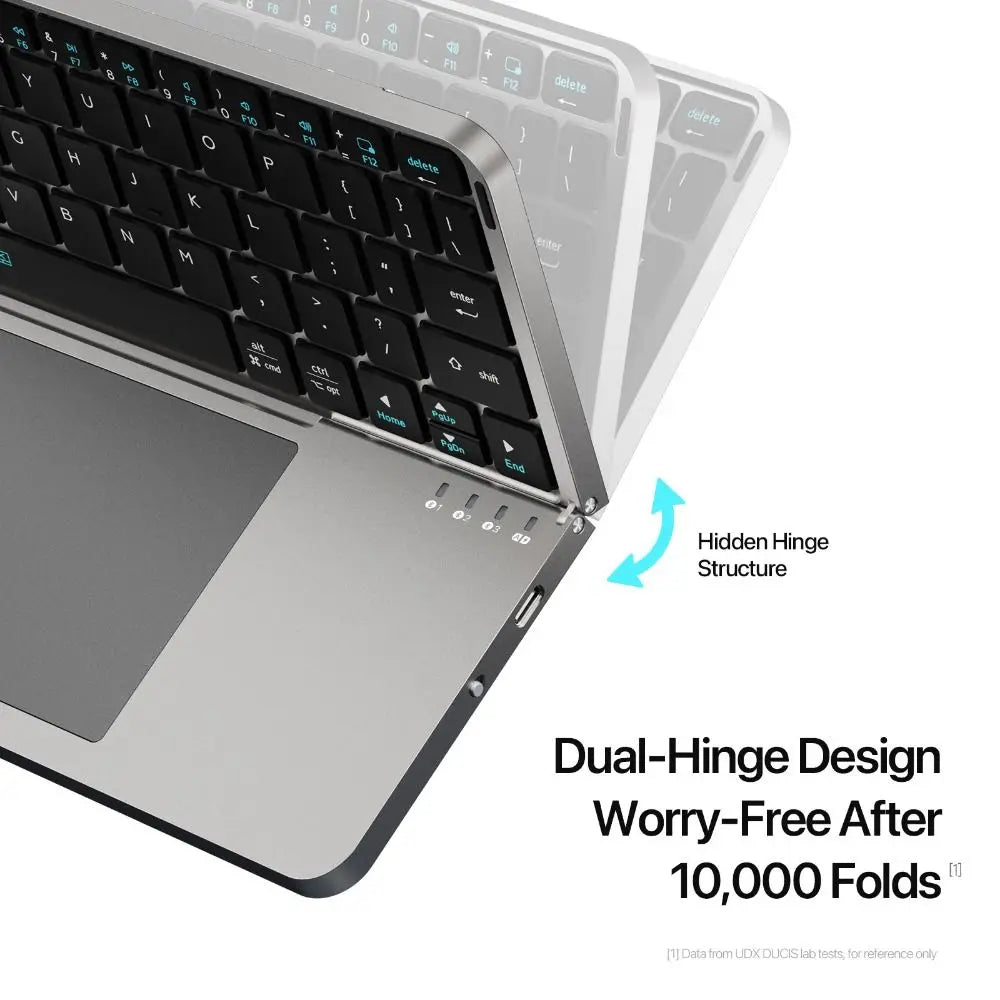 Foldable Bluetooth Keyboard with Touchpad – Portable & Compatible with All Devices