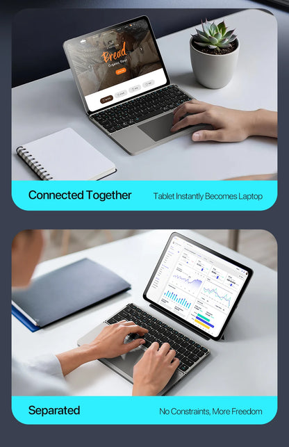 Foldable Bluetooth Keyboard with Touchpad – Portable & Compatible with All Devices