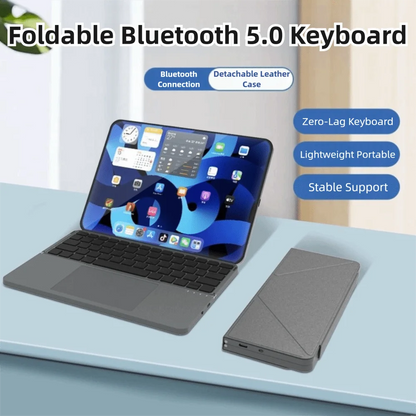 Foldable Bluetooth Keyboard with Touchpad – Portable & Compatible with All Devices