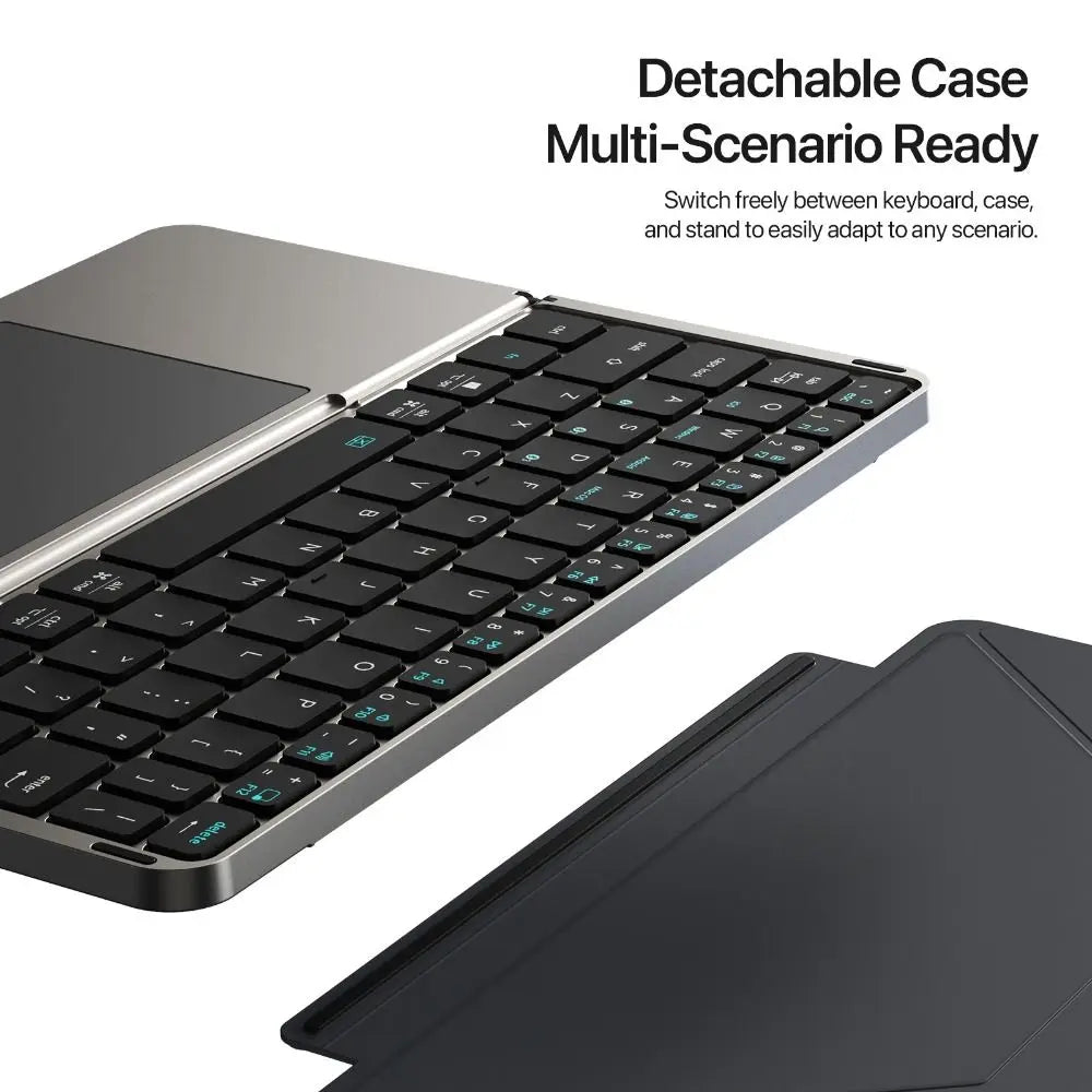 Foldable Bluetooth Keyboard with Touchpad – Portable & Compatible with All Devices