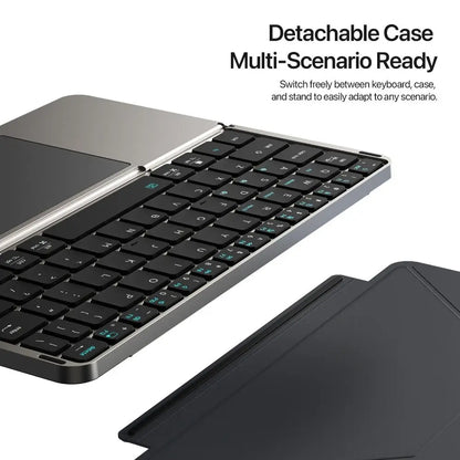 Foldable Bluetooth Keyboard with Touchpad – Portable & Compatible with All Devices